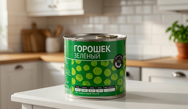 Консервированный зеленый горошек «ВкусВилл»