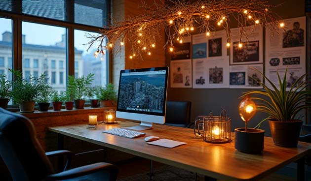 Чем украсить кабинет на Новый год в креативном стиле