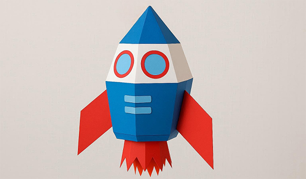 Летающая ракета из бумаги