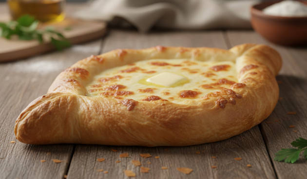 Хачапури из слоеного теста