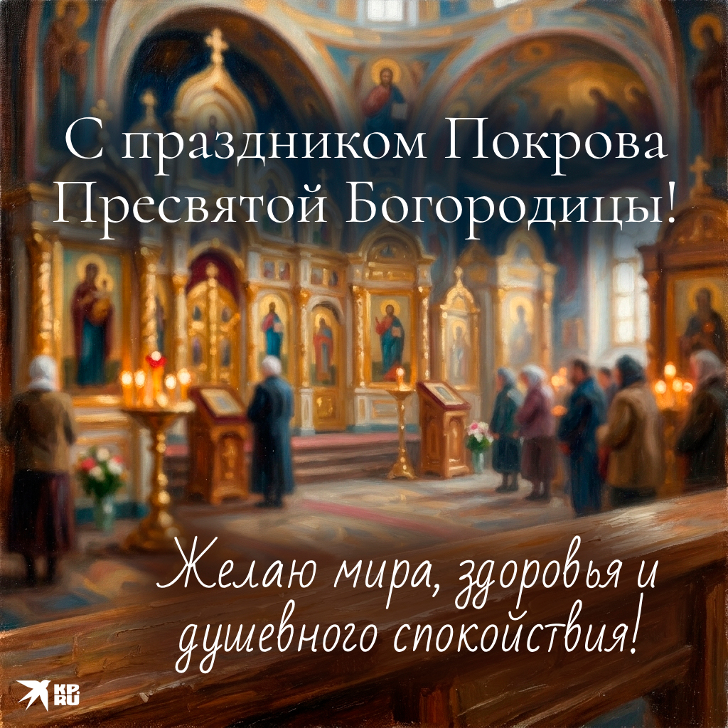 Популярные открытки на тему «Покров Пресвятой Богородицы»