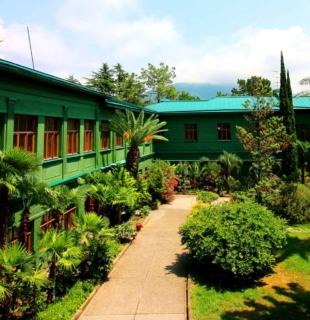 внутренний двор и сад на даче сталина в сочи