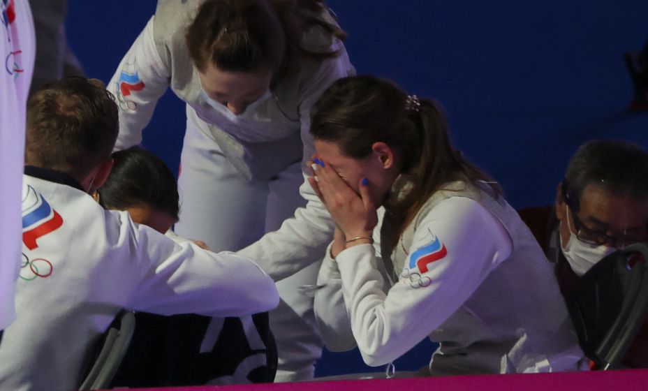 Марта Мартьянова неудачно поскользнулась и с травмой помогла сборной России в финале Олимпиады. Фото: Reuters