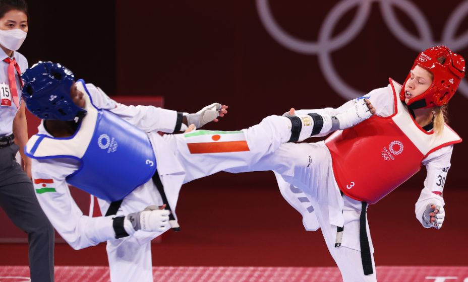 Татьяна Минина во время одной из схваток в Токио-2020. Фото: Reuters