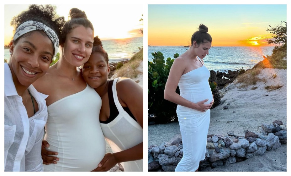 Баскетболистка Анна Петракова в ожидании ребенка от партнерши по команде. Фото: Инстаграм Кэндис Паркер