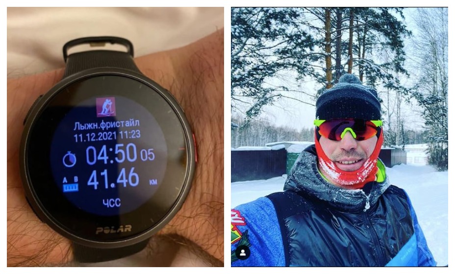 Сергей Устюгов пробегает по 40 км во время спринтерских гонок. Фото: Instagram