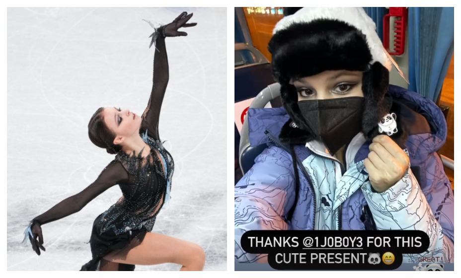 Щербакова получила подарок после короткой программы на Олимпиаде. 
Фото: Instagram Анны Щербаковой