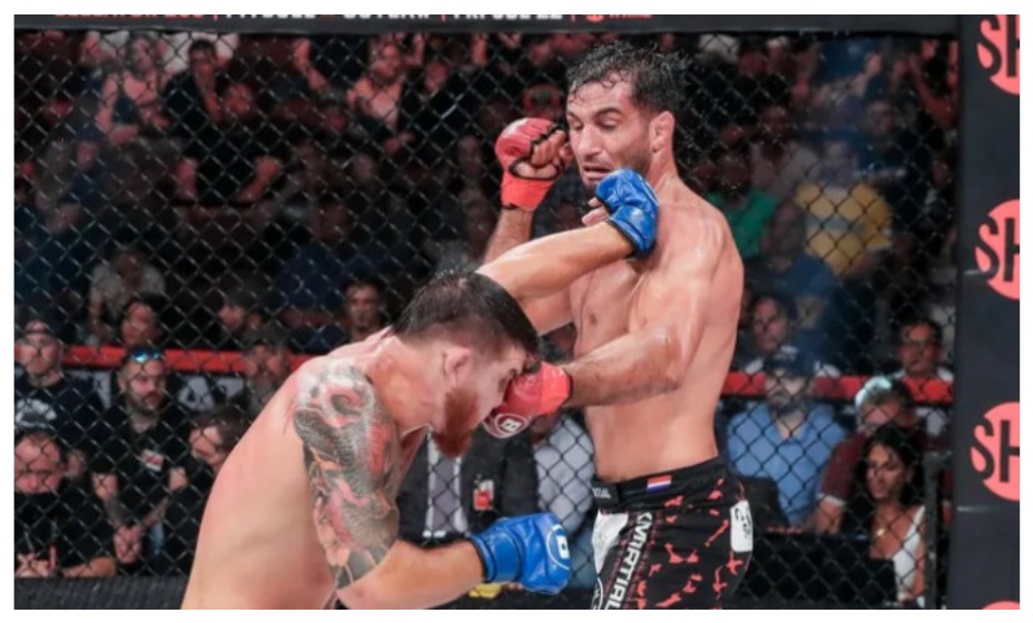 Джонни Эблин - новый чемпион Bellator в среднем весе. Фото: Скриншот Bellator MMA