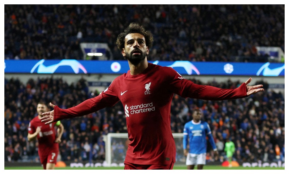 Мохамед Салах отгрузил хет-трик в ворота «Рейнджерс». Фото: Reuters 