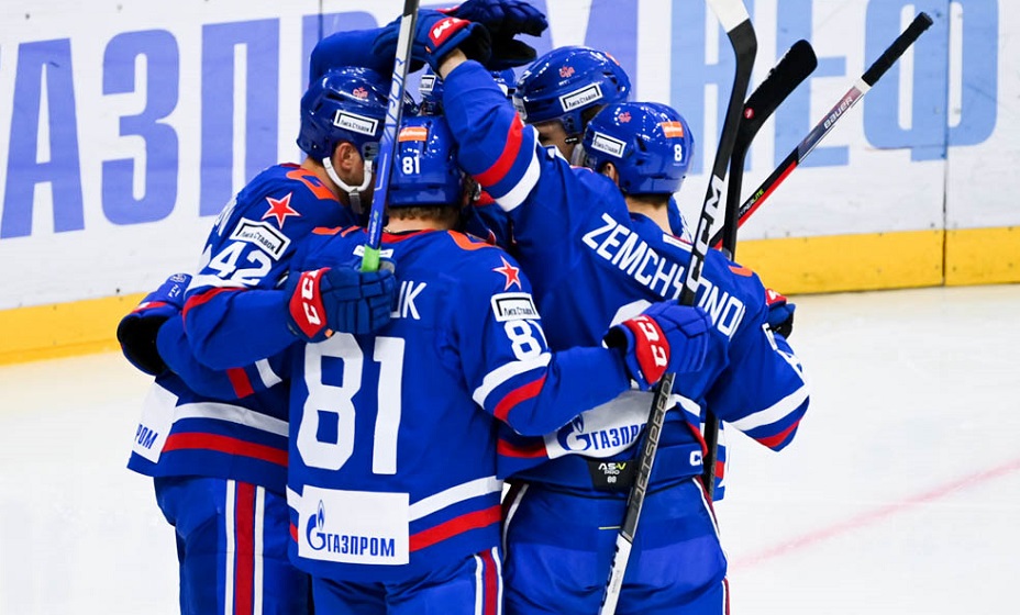 СКА со счетом 3:2 обыграл минское «Динамо» в матче регулярного чемпионата КХЛ. Фото: ХК СКА