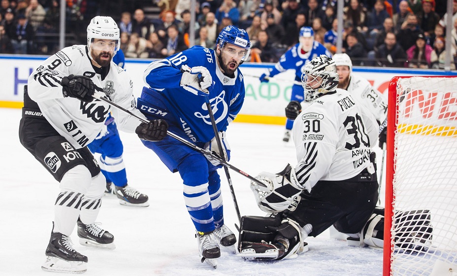 «Динамо» 20 марта сыграет с «Трактором» в третьем матче серии плей-офф КХЛ. Фото: ХК «Динамо»