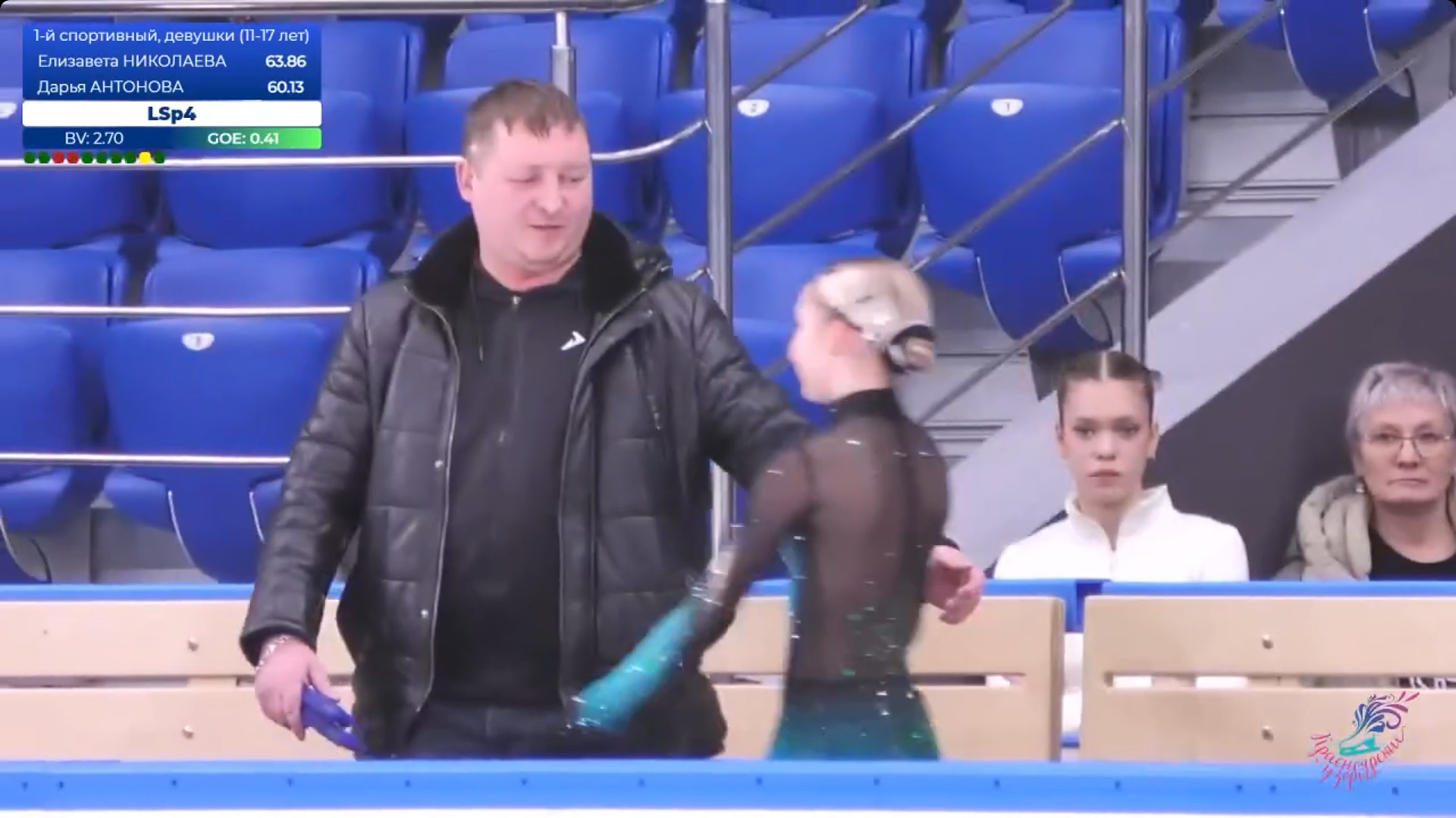 Дарья Антонова после проката на турнире