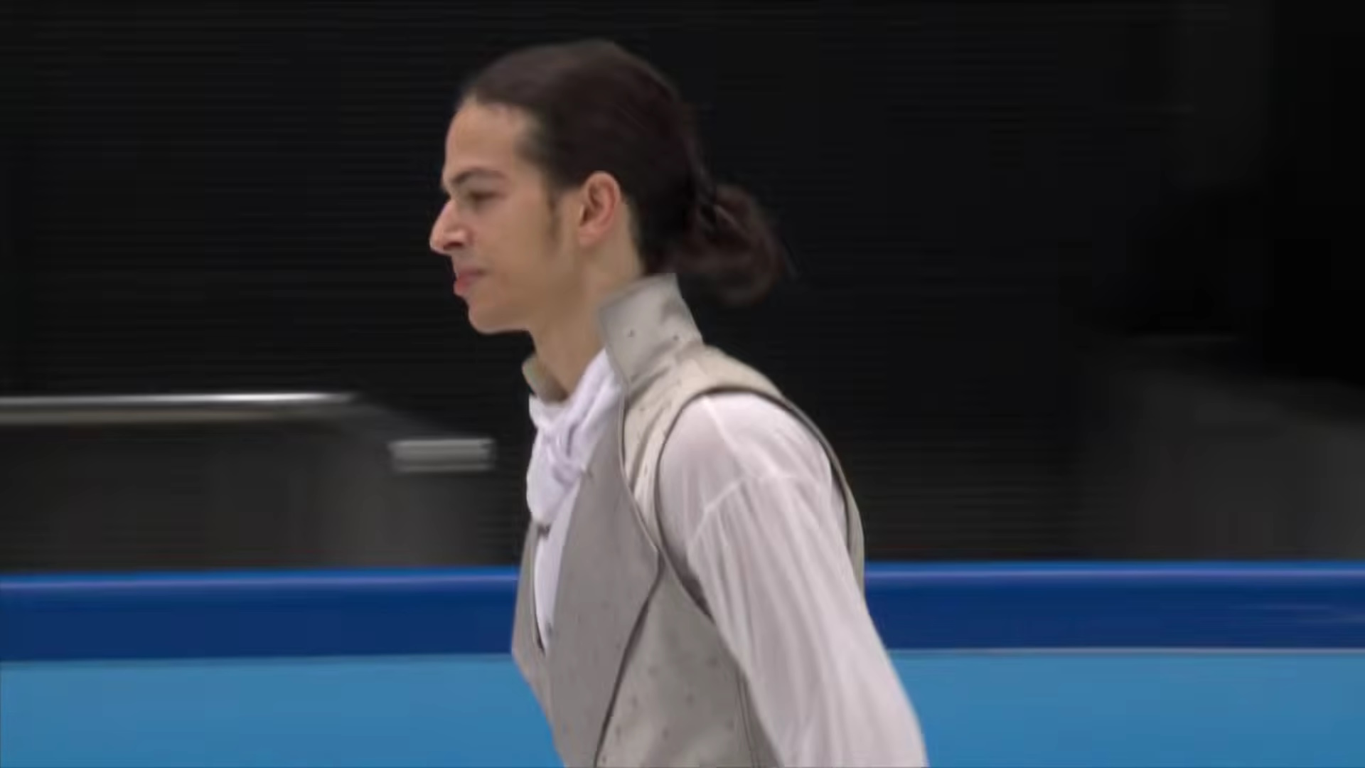 Петр Гуменник на льду Пекина. Фото: стоп-кадр официального прямого эфира ISU