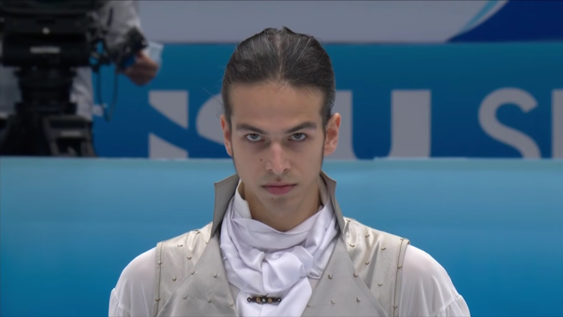 Петр Гуменник на льду Пекина. Фото: стоп-кадр официального прямого эфира ISU